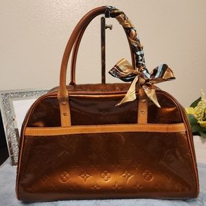 Louis Vuitton Bronze Vernis Tompkins Shoulder Bag Vintage